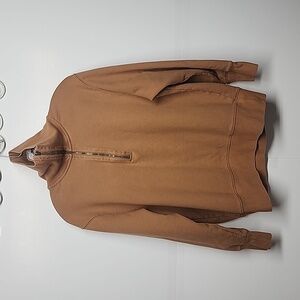 THAKOON 100%cotton quality quarter zip pullover sweatshirt brown sz L